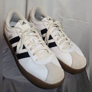 Adidas Men's White and Black Sneakers